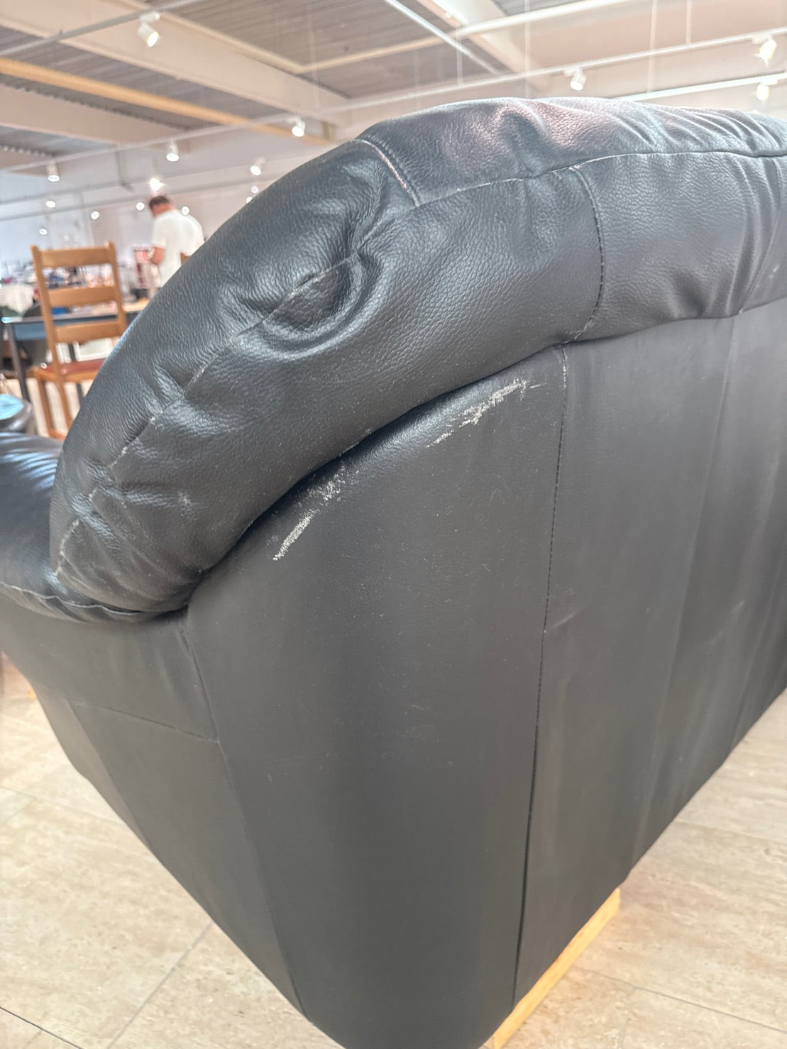 Sofa kunst læder sort